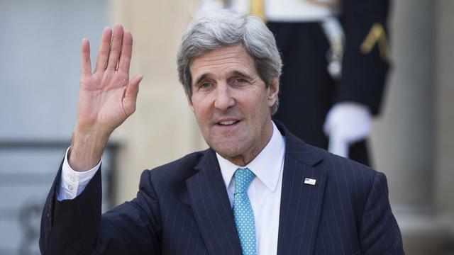 Le secrétaire d'Etat américain John Kerry a demandé à son homologue russe Serguei Lavrov d'entamer une dialogue avec l'Ukraine. [EPA/Keystone - Ian Langsdon]