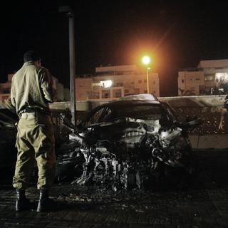 Une roquette palestinienne a atteint une station-service de la ville d'Ashdod dans le sud d'Israël. [DAVID BUIMOVITCH]