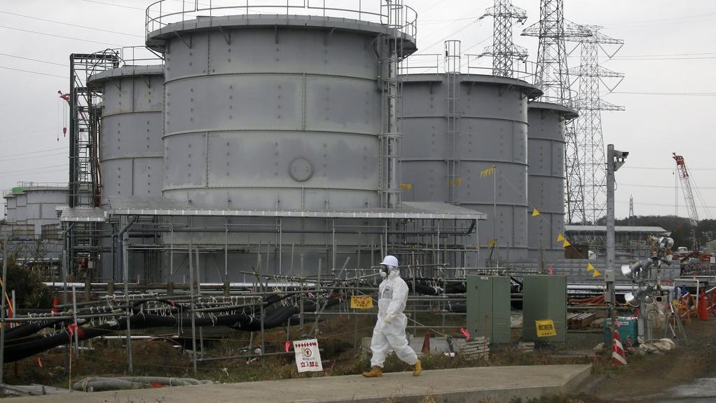 Réservoirs d'eau contaminée à Fukushima. [EPA/Keystone - Kimimasa Mayama]