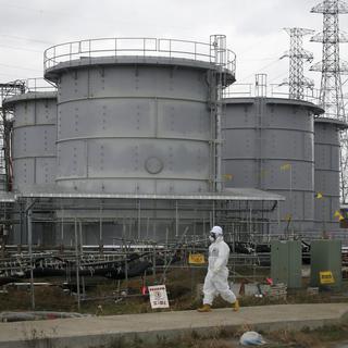 Réservoirs d'eau contaminée à Fukushima. [EPA/Keystone - Kimimasa Mayama]