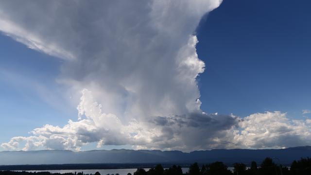 Vue depuis la route du lac à Corsier. [François Jaccard]