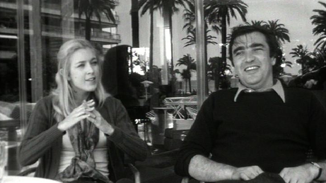 Michel Soutter et Marie Dubois au Festival de Cannes en 1972. [RTS]