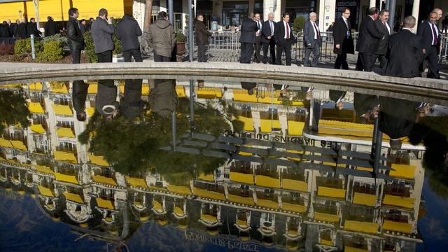 Les délégations réunies au Montreux Palace ont campé sur leurs positions quant au sort de Bachar al-Assad. [AP Photo/Anja Niedringhaus]