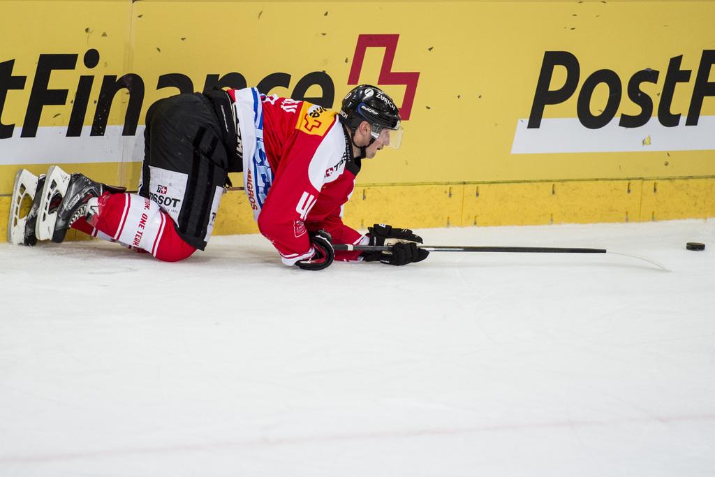 Tristan Scherwey serait heureux d'y aller à Minsk, lui... [KEYSTONE - Ennio Leanza]