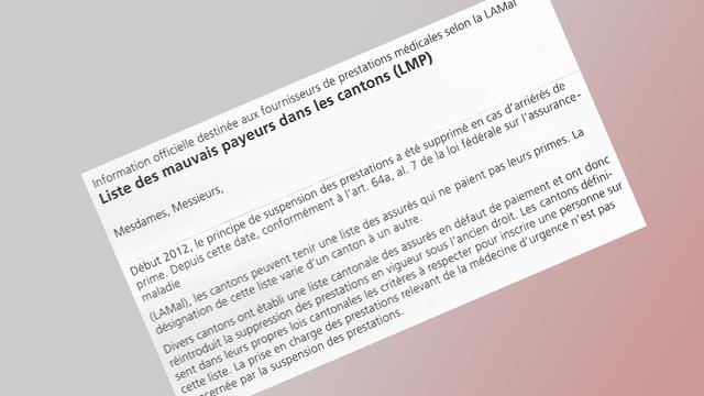 Cette lettre a été envoyée à 25'000 médecins.