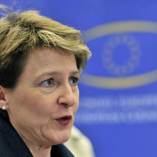 Simonetta Sommaruga a rencontré plusieurs ministres européens en tête à tête. [Georges Gobet]