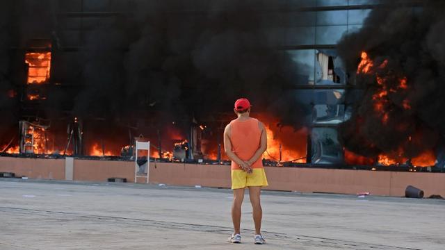 Le siège du gouvernement de Guerrero à Chilpancingo avait été incendié, le 13 octobre 2014. [Yuri Cortez]