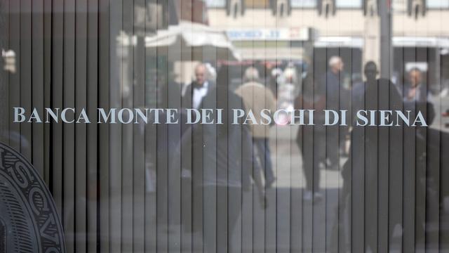 La banque Monte dei Paschi di Siena est dans le viseur de la BCE. [AP Photo/Keystone - Luca Bruno]