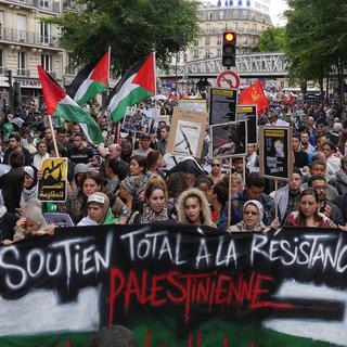 Des manifestation de soutien aux Palestiniens ont eu lieu dans plusieurs villes de France, comme ici à Paris.