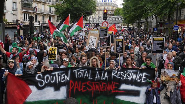 Des manifestation de soutien aux Palestiniens ont eu lieu dans plusieurs villes de France, comme ici à Paris.