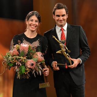 Le "couple" gagnant de l'année avec Dominique Gisin et Roger Federer [Melanie Duchene]