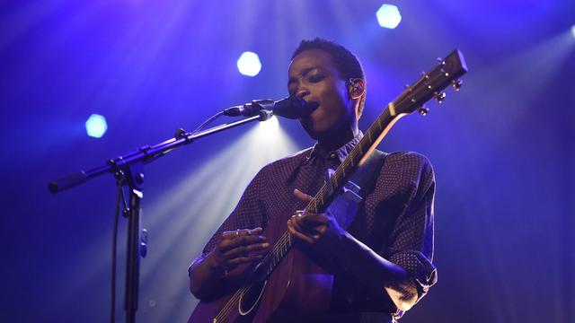 La chanteuse camerounaise Irma lors du Caprices Festival de Crans-Montana en avril 2014. [Maxime Schmid]