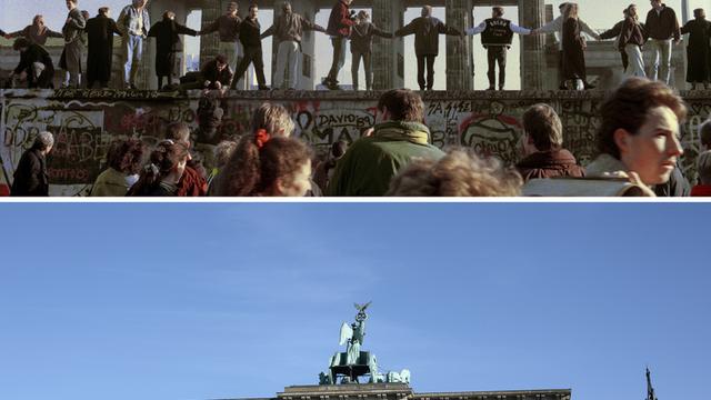 La porte de Brandebourg, devant laquelle des gens ont dansé le 9 novembre 1989, est toujours l'un des monuments emblématiques de la capitale allemande. [AP - Markus Schreiber]