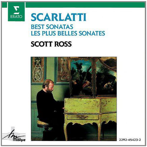 Couverture de l'album "Scarlatti: Les plus belles sonates" de Scott Ross. [Erato]