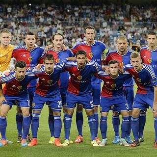 L'équipe du FC Bâle lors du match contre le Real Madrid le 16 septembre 2014. [Keystone - Georgios Kefalas]
