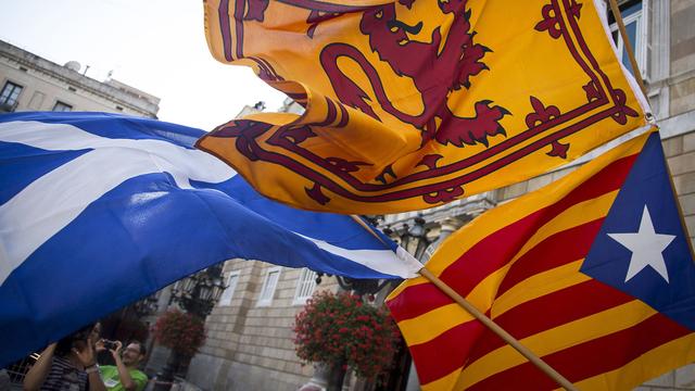 La Catalogne comptait vivement sur un "oui" écossais. [Albert Llop/Anadolu Agency]