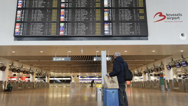 L'aéroport de Bruxelles paralysé. [keystone - AP Photo/Yves Logghe]