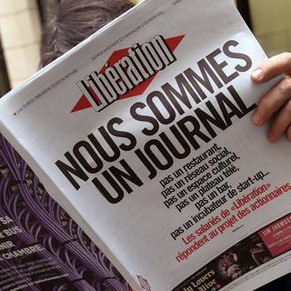 La couverture du journal Libération, le 8 février 2014, contre le projet de le transformer en réseau social. [AFP - Pierre Andrieu]