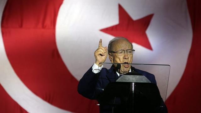 Béji Caïd Essebsi, chef de file du parti Nidaa Tounès. [Mohamed Messara]