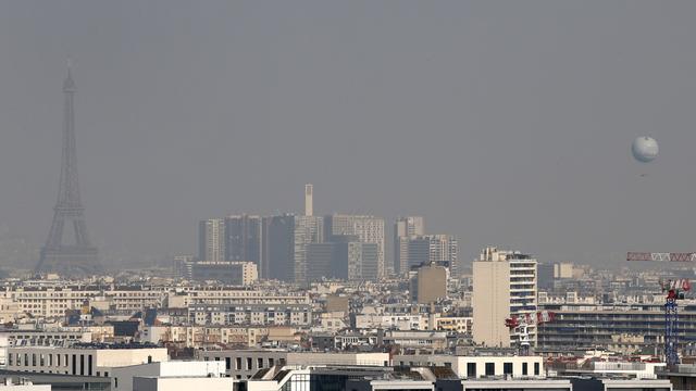 Le niveau d'alerte maximum de pollution est dépassé depuis mardi. [AP Photo/Christophe Ena]