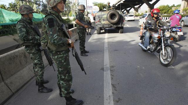 La loi martiale a été décrétée par l'armée mardi en Thaïlande. [Chaiwat Subprasom]