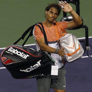 Rafael Nadal a refusé d'invoquer son dos, blessé en janvier, pour expliquer sa deuxième défaite de l'année. [EPA/Keystone - John G. Mabanglo]