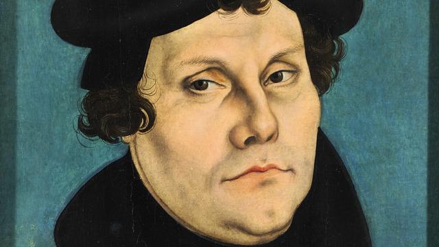 Martin Luther en 1528 par Lucas Cranach l'Ancien. [Domaine public]