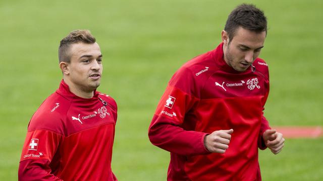 Shaqiri (à g.) et Drmic donneront-ils le tournis à la défense st-marinaise? [Patrick B. Kraemer]