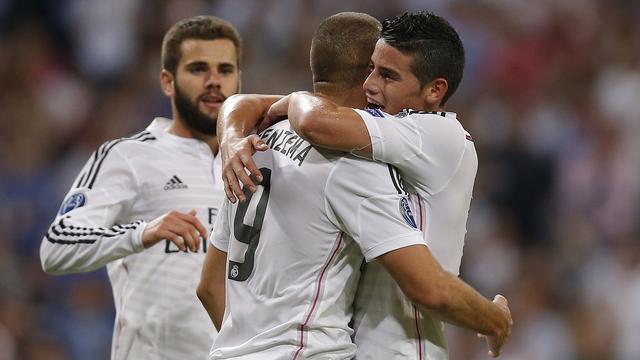 Madrid a battu le FC Bâle 5 à 1, mardi soir. [Daniel Ochoa de Olza - AP Photo]
