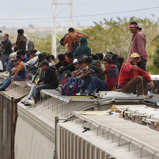 Pour arriver sur sol américain, ces jeunes doivent traverser le Mexique, souvent dans des conditions dangereuses. [Eduardo Verdugo - AP Photo]