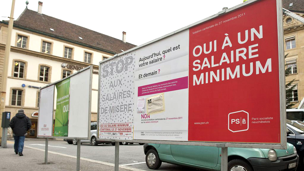 Les Neuchâtelois avaient accepté le principe du salaire minimum en 2011. [Keystone - Sandro Campardo]