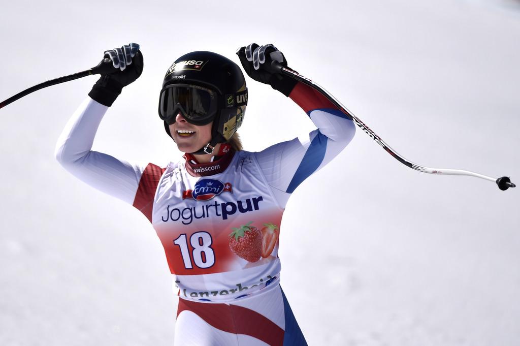 Lara Gut a signé sa 9e victoire en Coupe du monde. Avant le globe de super-G jeudi? [KEYSTONE - P.Schneider]