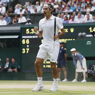 Roger Federer est en demi-finale d'un Grand Chelem pour la 35e fois de sa carrière. [Pavel Golovkin]