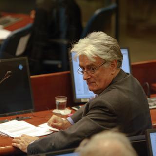 Radovan Karadzi est jugé à La Haye depuis 2012. Il avait été arrêté en 2010. [Damir Sagolj]