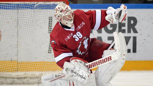 Cristobal Huet rêve de playoff avec le LHC. [Laurent Gilliéron]