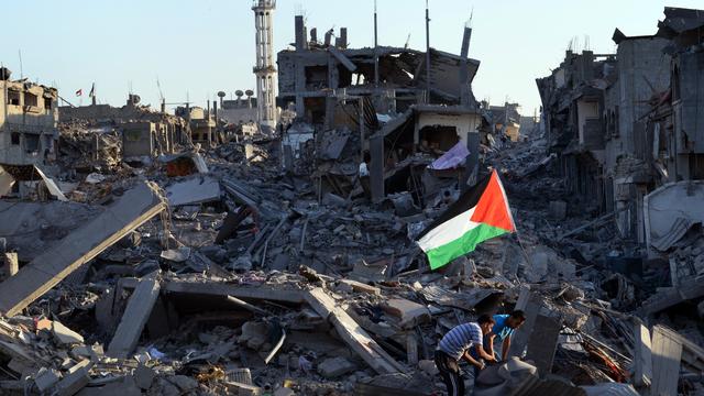 Un cessez-le-feu de trois jours a permis de mesurer l'ampleur des dégâts à Gaza. [AFP - ROBERTO SCHMIDT]