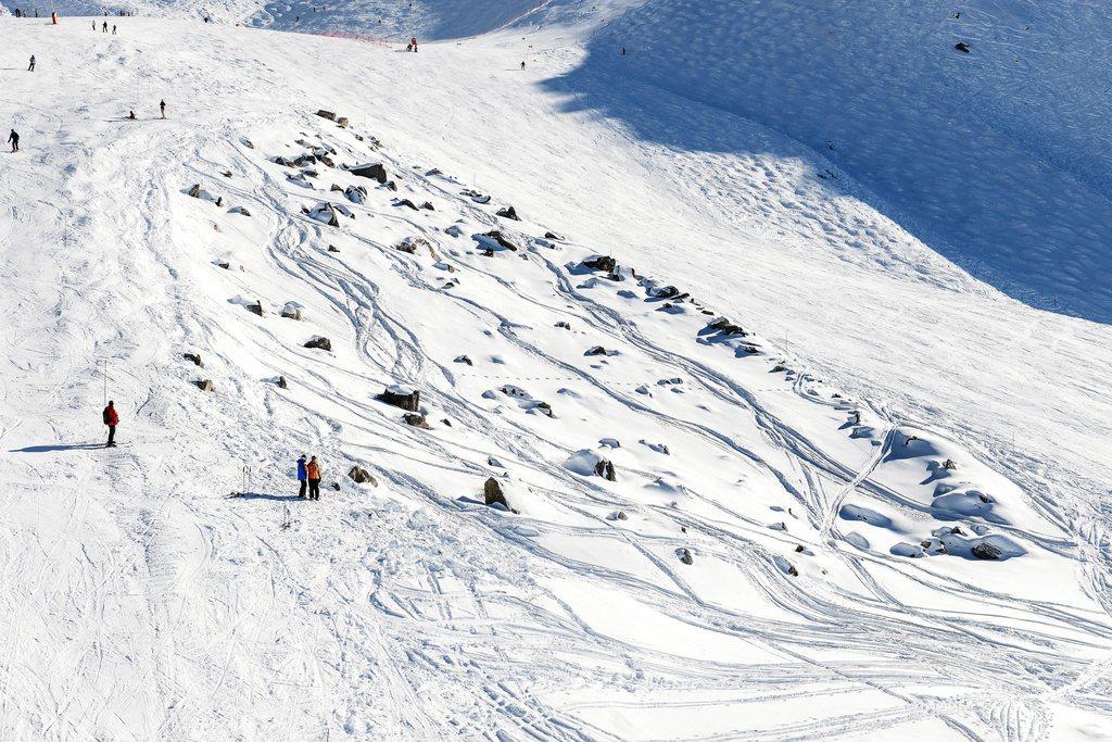 La zone de rochers se situe au milieu de deux pistes balisées. [KEYSTONE - DAVID EBENER]