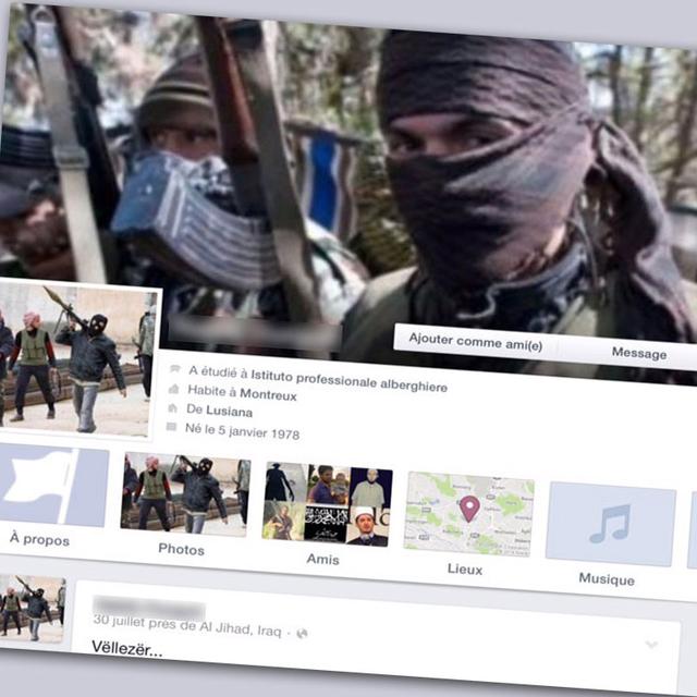 Il est aujourd'hui très facile de repérer des profils d'utilisateurs Facebook pro-groupe "Etat islamique" ou partis faire le djihad sur le terrain. [Facebook]