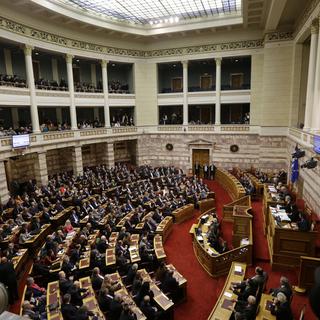 Le Parlement doit élire le futur président grec en moins de trois tentatives. [Thanassis Stavrakis]