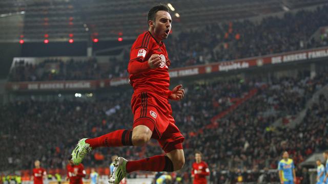 Josip Drmic a été l'un des grands artisans de la victoire de Leverkusen. [Ina Fassbender]