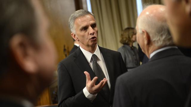 Didier Burkhalter a demandé aux Etats-Unis de soutenir les plans de l'OSCE en Ukraine. [EPA - Shawn Thew]