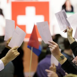 Une écrasante majorité des délégués de l'UDC suisse se sont positionnés en faveur de l'achat des Gripen le 18 mai prochain. [Steffen Schmidt]