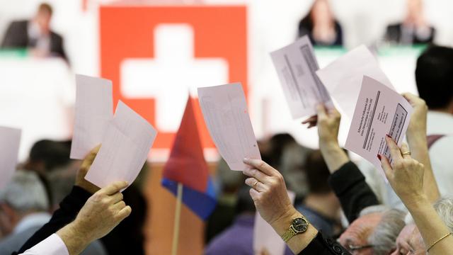 Une écrasante majorité des délégués de l'UDC suisse se sont positionnés en faveur de l'achat des Gripen le 18 mai prochain. [Steffen Schmidt]