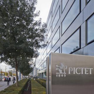 La Banque Pictet, ici le siège de Genève, affiche des fonds propres se montant à un milliard de francs. [Keystone - Gaëtan Bally]