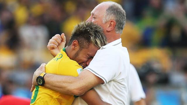 Neymar est très affecté après la victoire de l'équipe du Brésil contre le Chili. [EPA/JOSE COELHO]