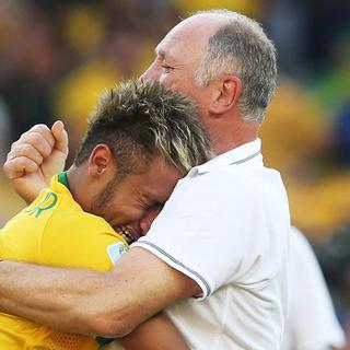 Neymar est très affecté après la victoire de l'équipe du Brésil contre le Chili. [EPA/JOSE COELHO]
