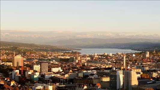 La ville de Zurich, première agglomération de Suisse.