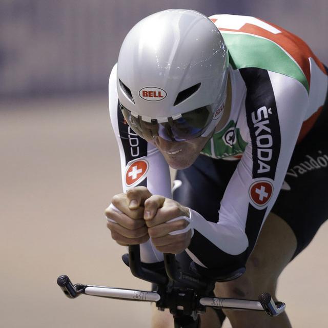 Le cycliste suisse Stefan Küng lors des Championnats du monde sur piste de Cali, en février 2014. [Fernando Vergara]