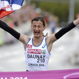 Daunay apporte à la France sa 15e médaille des Championnats d'Europe 2014. [KEYSTONE - Walter Bieri]