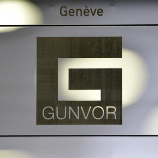 Le logo de la société Gunvor photographié à Genève. [Keystone - Martial Trezzini]